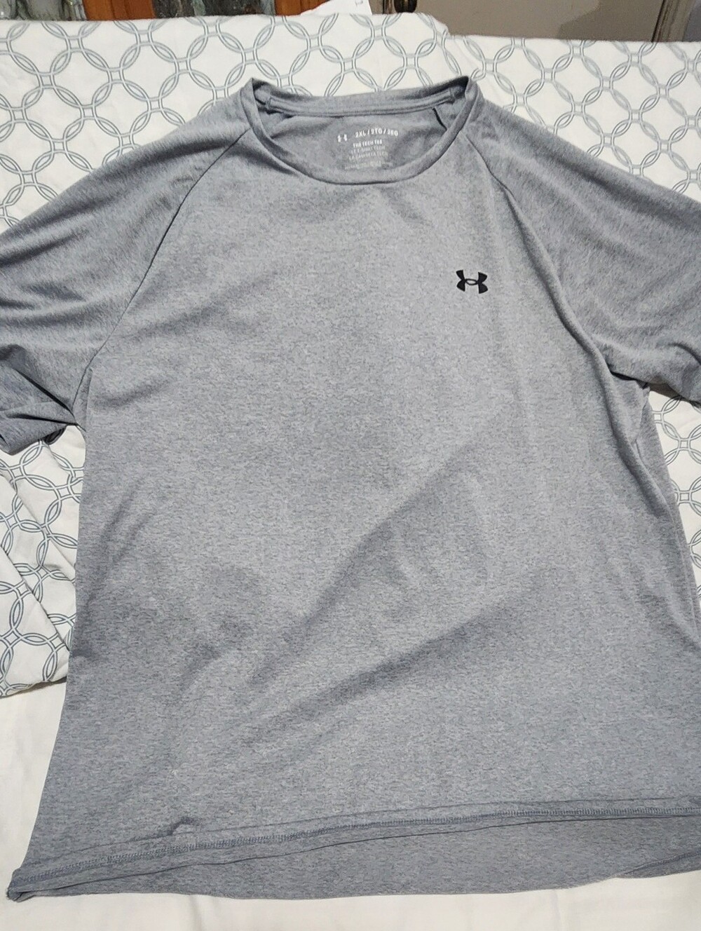 Under Armour Men’s Light Gray Heather Short-Sleeve Performance Tee, 2x